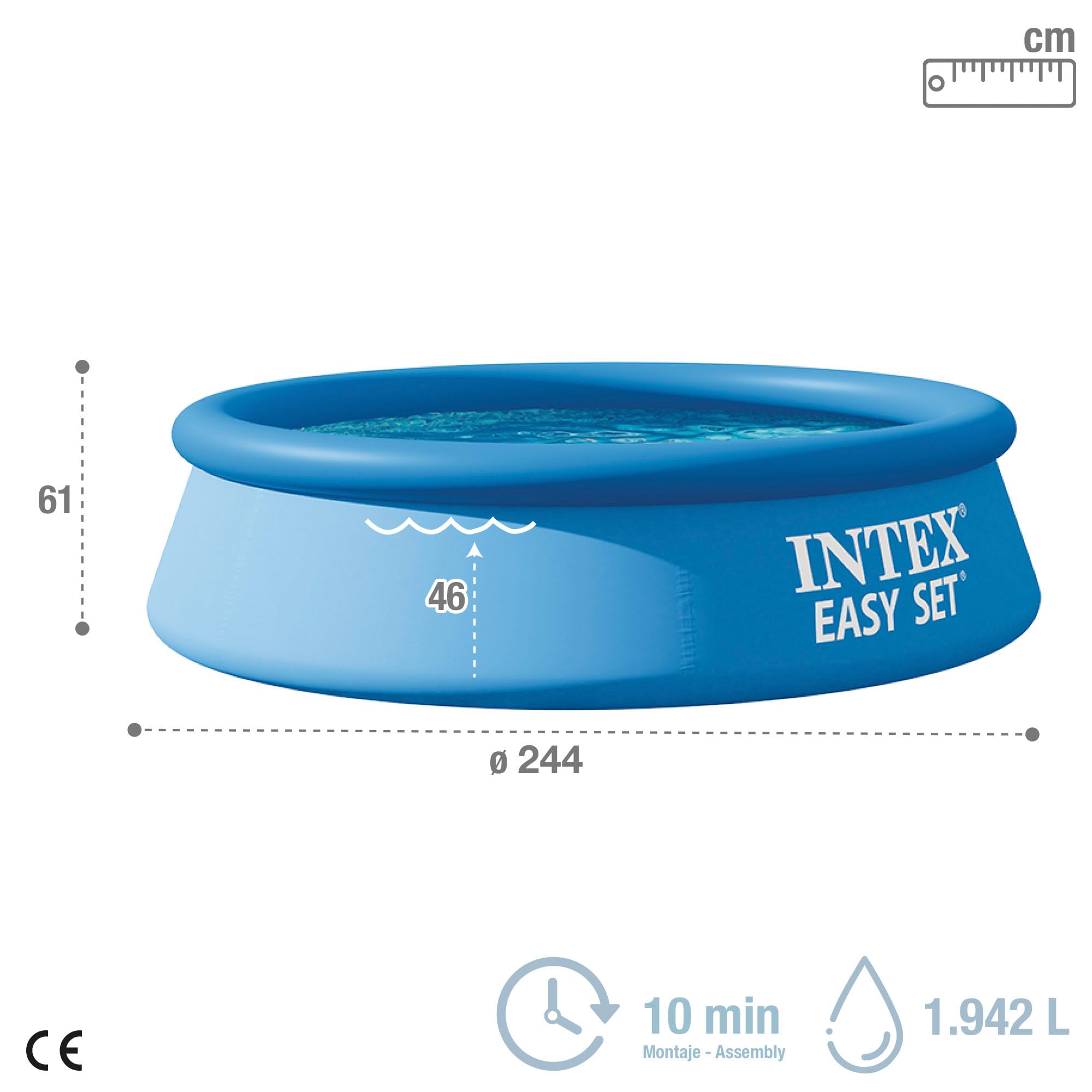 Piscina Easy Set 1.942L | Amazon.com.br